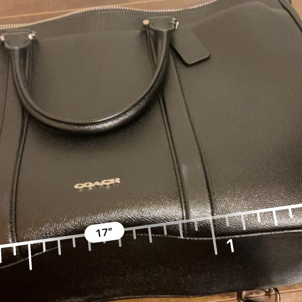 Coach Black Leather Briefcase for Men